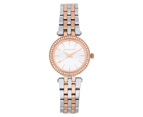 michael kors petite darci silver and rose gold tone watch|Michael Kors petite darci watch.